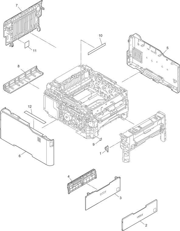 10. COVERS & LABELS parts diagram - Brother Parts for DCP 9030CDN L3510CDW L3517CDW L3550CDW L3551CDW HL L3290CDW MFC 9150CDN 9350CDW L3710CW L3730CDN L3735CDN L3745CDW L3750CDW L3770CDW