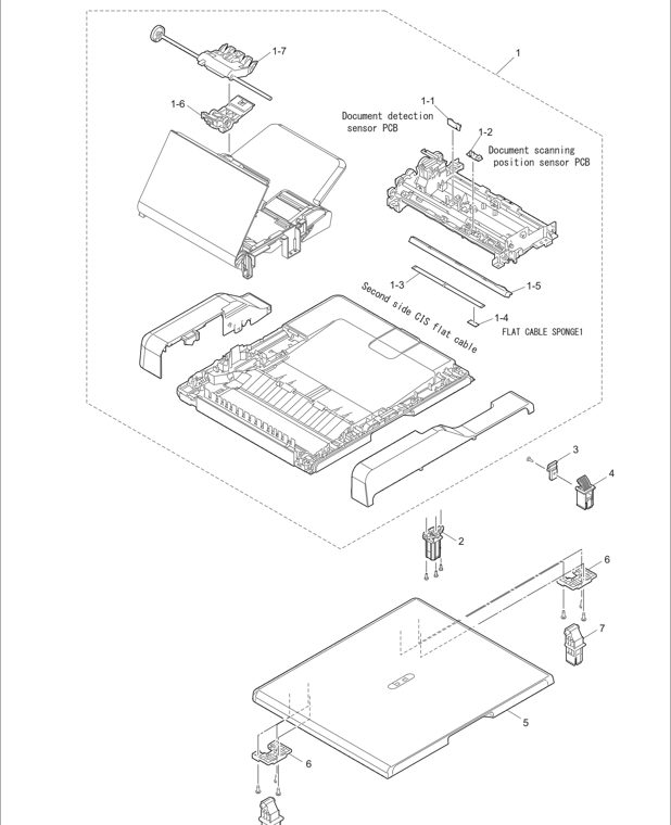 12. ADF parts diagram - Brother Parts for DCP 9030CDN L3510CDW L3517CDW L3550CDW L3551CDW HL L3290CDW MFC 9150CDN 9350CDW L3710CW L3730CDN L3735CDN L3745CDW L3750CDW L3770CDW
