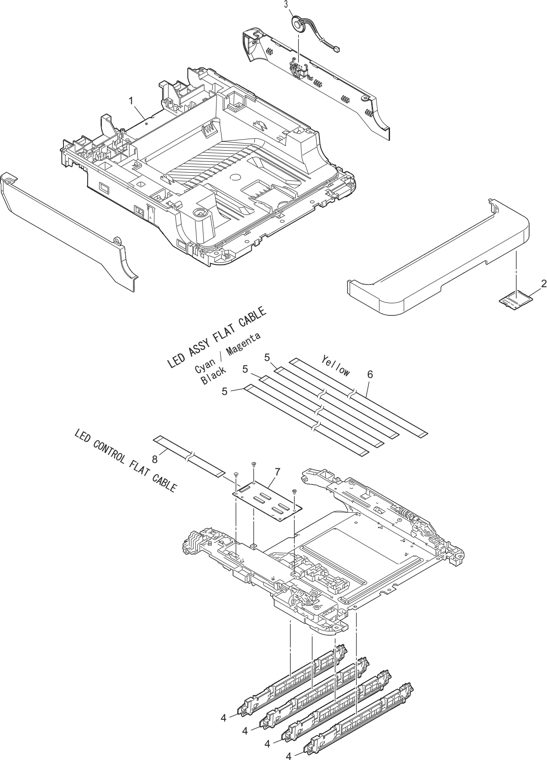 4. LED JOINT COVER parts diagram - Brother Parts for DCP 9030CDN L3510CDW L3517CDW L3550CDW L3551CDW HL L3290CDW MFC 9150CDN 9350CDW L3710CW L3730CDN L3735CDN L3745CDW L3750CDW L3770CDW