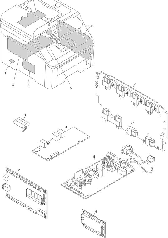 13. PCB parts diagram - Brother Parts for DCP-9010CN MFC 9010CN 9120CN 9125CN 9320CW 9325CW