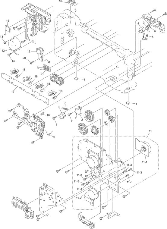 2. FRAME L & DRIVE UNIT parts diagram - Brother Parts for DCP-9010CN MFC 9010CN 9120CN 9125CN 9320CW 9325CW
