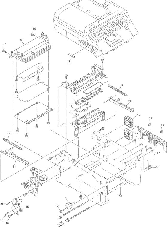 4. FRAME parts diagram - Brother Parts for DCP-9010CN MFC 9010CN 9120CN 9125CN 9320CW 9325CW