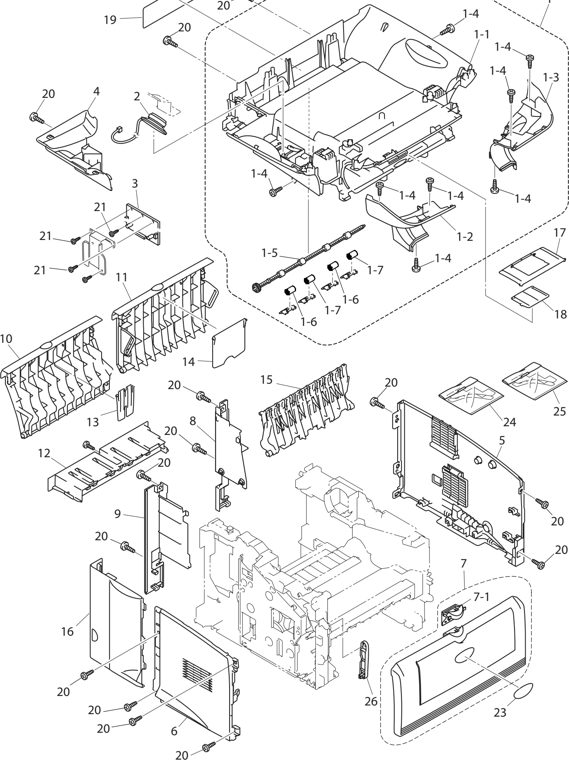 10. COVERS parts diagram - Brother MFC8440 8840D 8840DN DCP8040 8045D 8045DN Parts