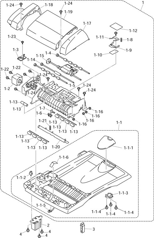 12. ADF parts diagram - Brother MFC8440 8840D 8840DN DCP8040 8045D 8045DN Parts