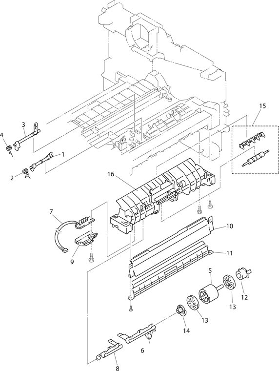 5. PAPER FEEDER parts diagram - Brother MFC8440 8840D 8840DN DCP8040 8045D 8045DN Parts