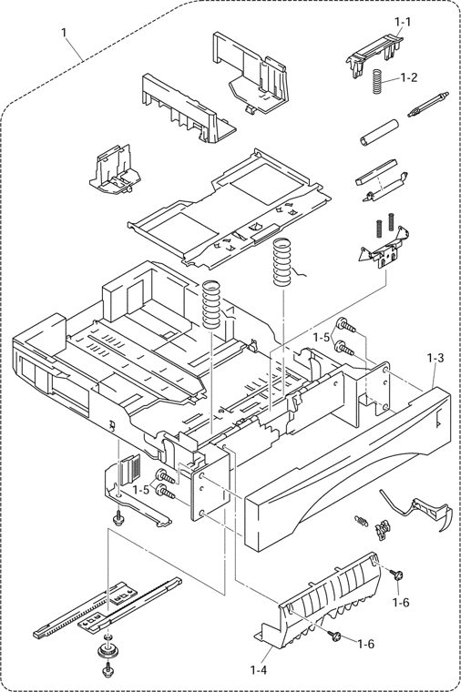 8. PAPER TRAY parts diagram - Brother MFC8440 8840D 8840DN DCP8040 8045D 8045DN Parts