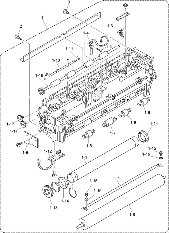 9. FIXING UNIT parts diagram - Brother MFC8440 8840D 8840DN DCP8040 8045D 8045DN Parts