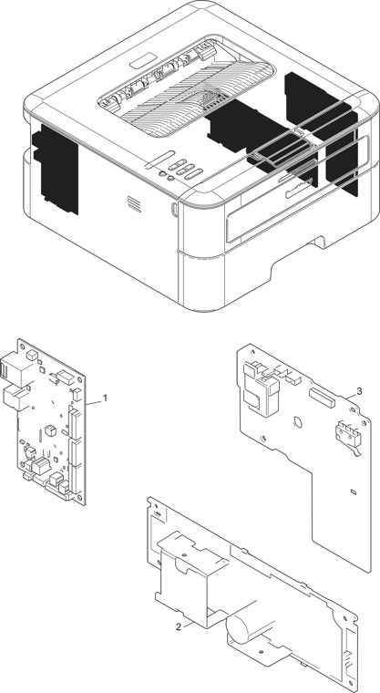 9. PCB parts diagram - Brother Parts for HLL2305W HLL2300D HLL2320D HLL2340DW HLL2360DN HLL2360DW HLL2365DW HL2260 HL2260D HL2560DN HLL2321D HLL2361DM HLL2366DW