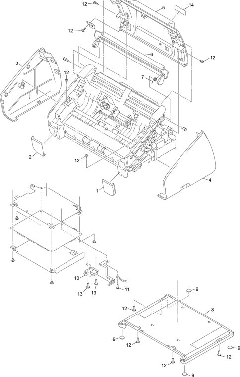 3. COVER parts diagram - Brother ADS-2000 & ADS-2100 Document Scanner Parts