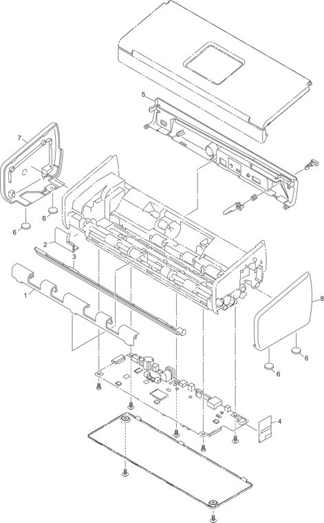 3. COVER parts diagram - Brother ADS-1000W & ADS-1100W Document Scanner Parts