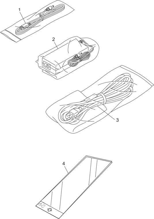 6. ACCESSORIES parts diagram - Brother ADS-1000W & ADS-1100W Document Scanner Parts