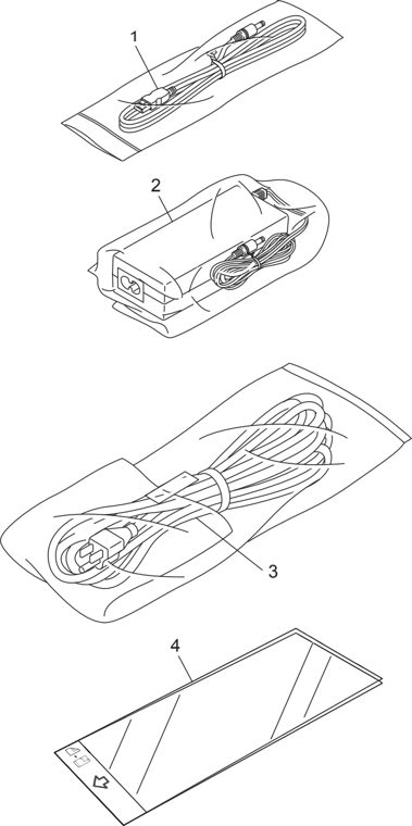 6. ACCESSORIES parts diagram - Brother ADS-1500W & ADS-1600W Document Scanner Parts