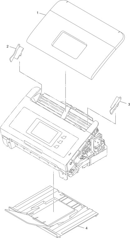 2. PAPER TRAY parts diagram - Brother ADS-2500W & ADS-2600W Document Scanner Parts