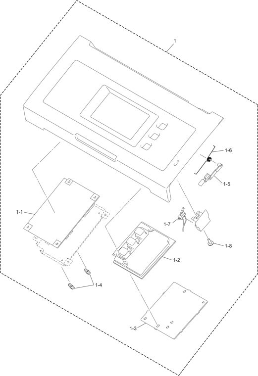 4. PANEL parts diagram - Brother ADS-2500W & ADS-2600W Document Scanner Parts