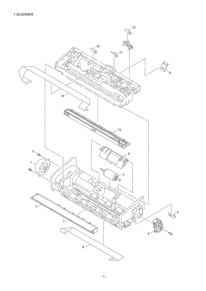Brother ADS-1500W Document Scanner Parts Parts