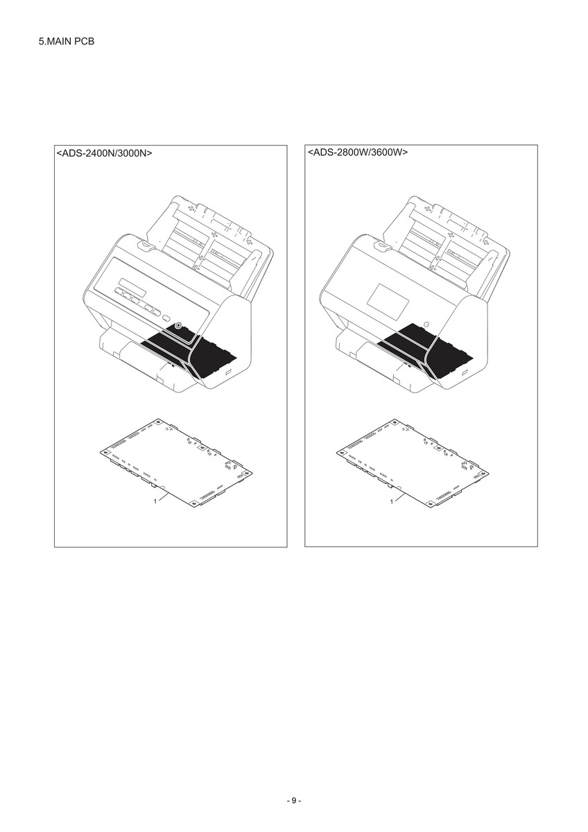 Brother ADS-2400N / ADS-2800W / ADS-3000N / ADS-3600W Document Scanner Parts Parts