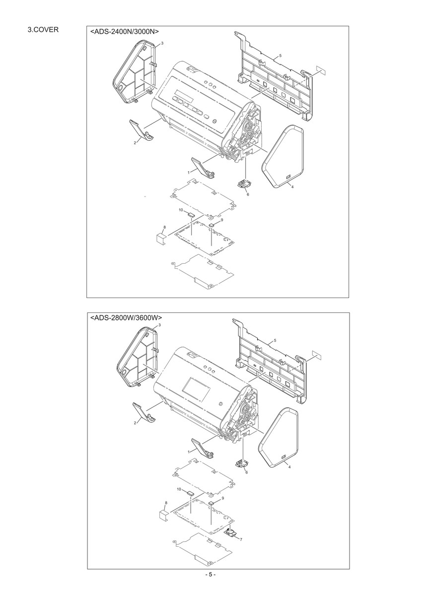 Brother ADS-2400N / ADS-2800W / ADS-3000N / ADS-3600W Document Scanner Parts Parts