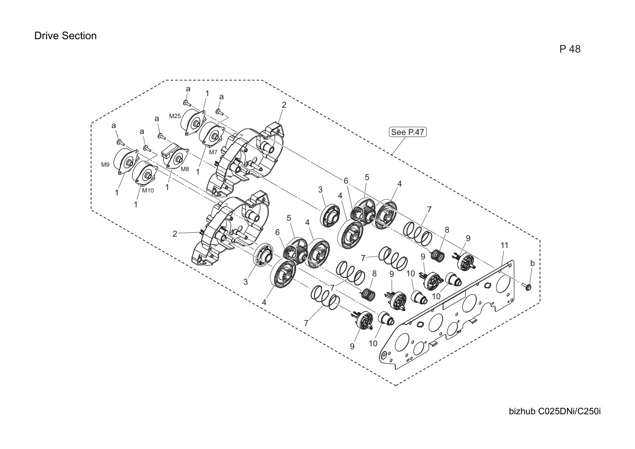 Konica Bizhub C250i Parts