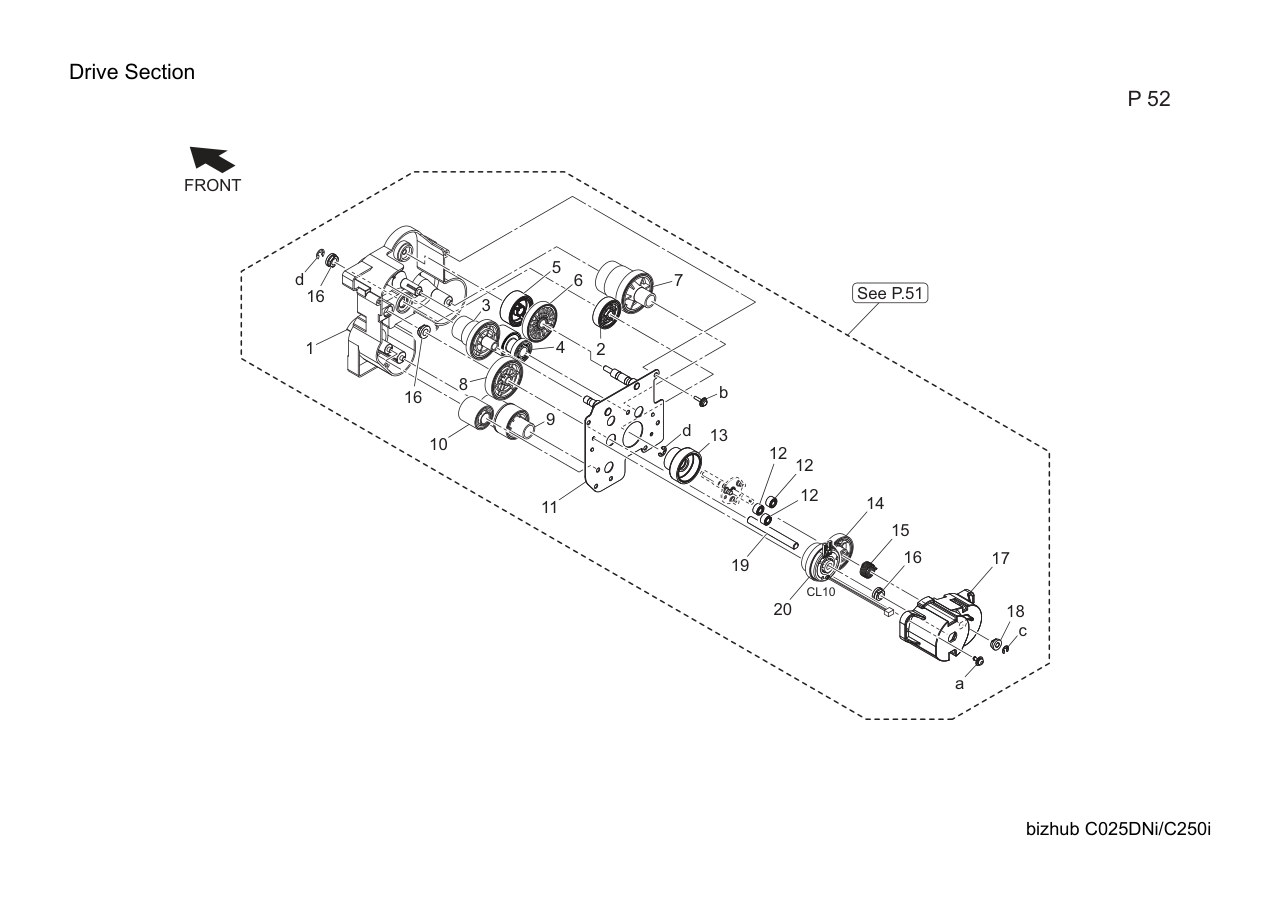 Konica Bizhub C250i Parts