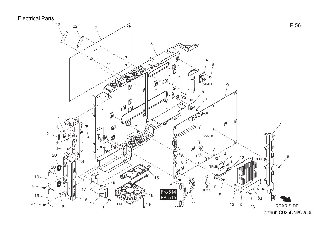 Konica Bizhub C250i Parts