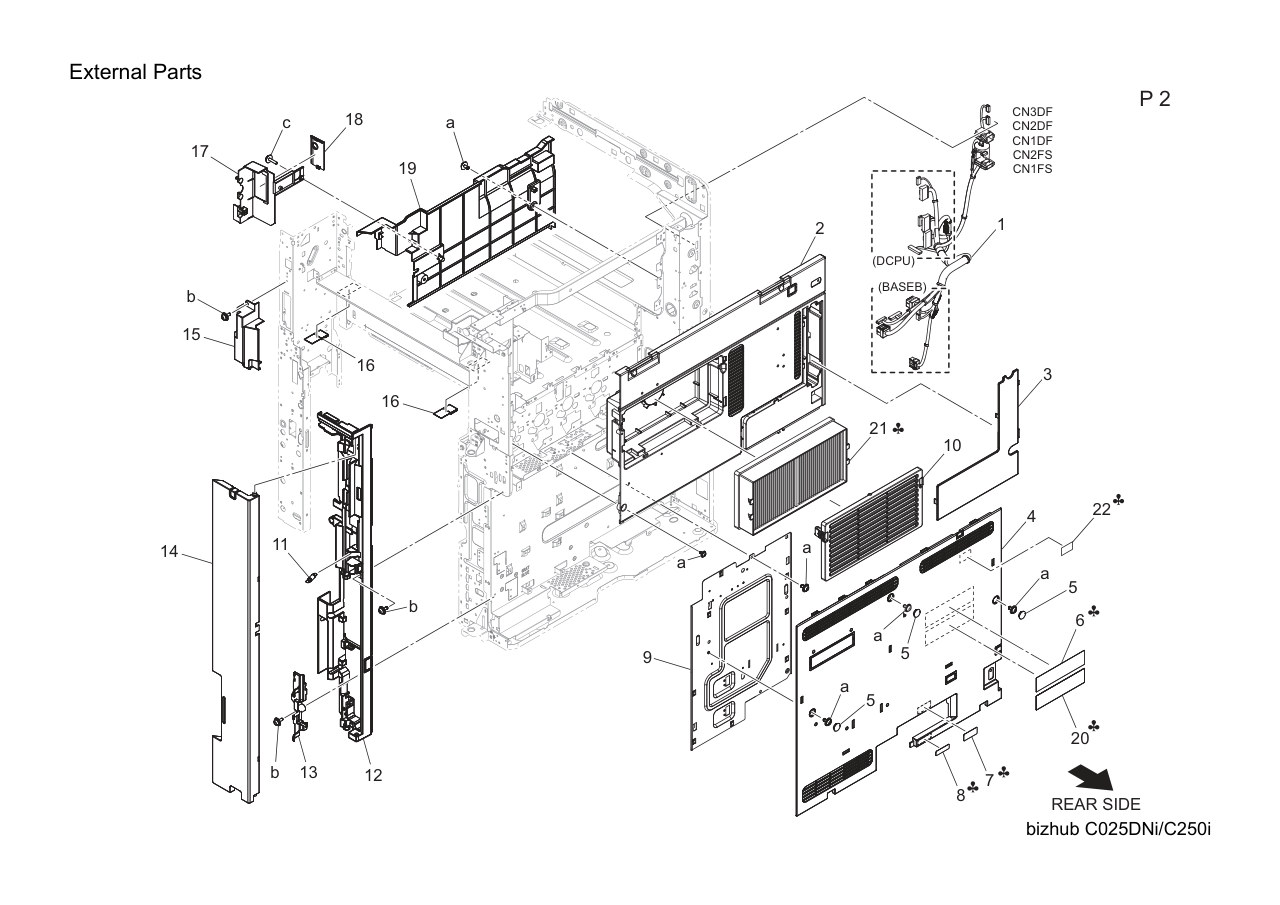 Konica Bizhub C250i Parts