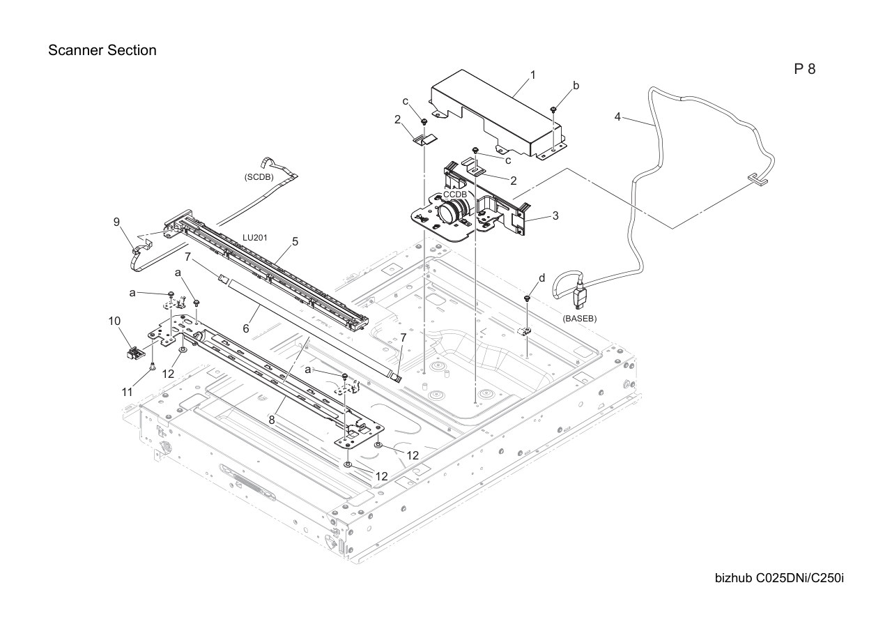 Konica Bizhub C250i Parts