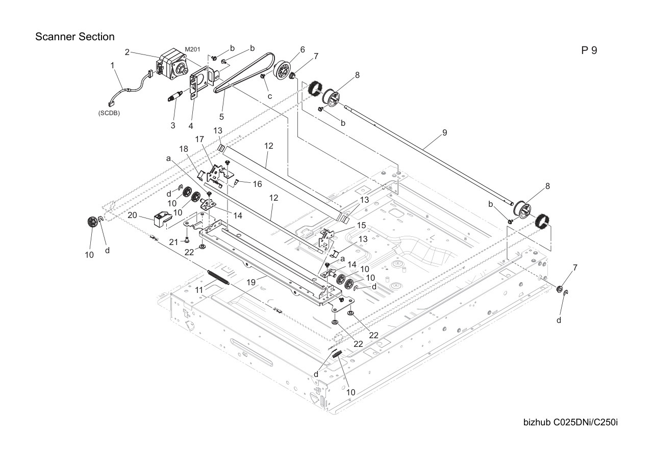 Konica Bizhub C250i Parts