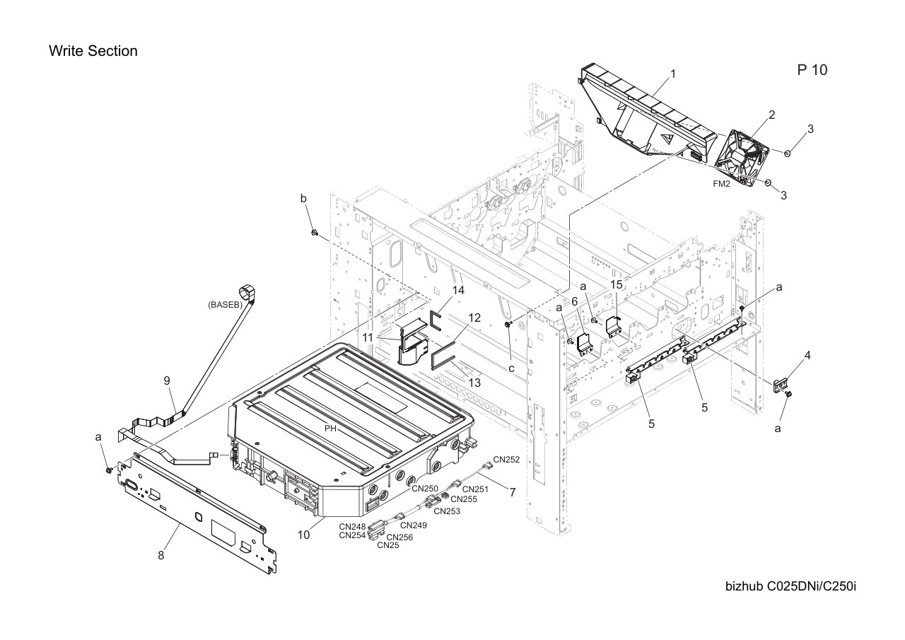 Konica Bizhub C250i Parts