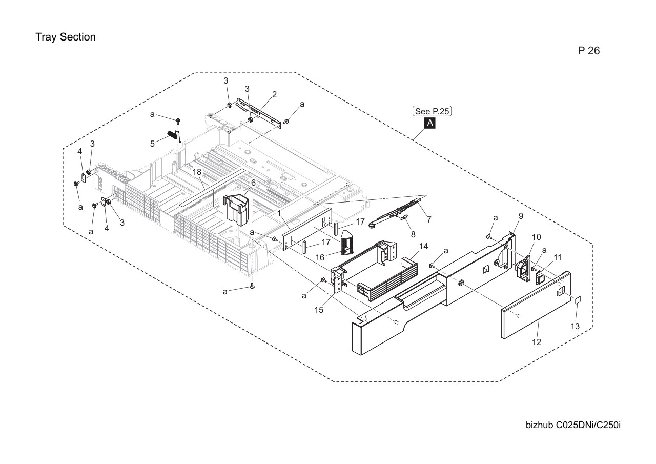 Konica Bizhub C250i Parts
