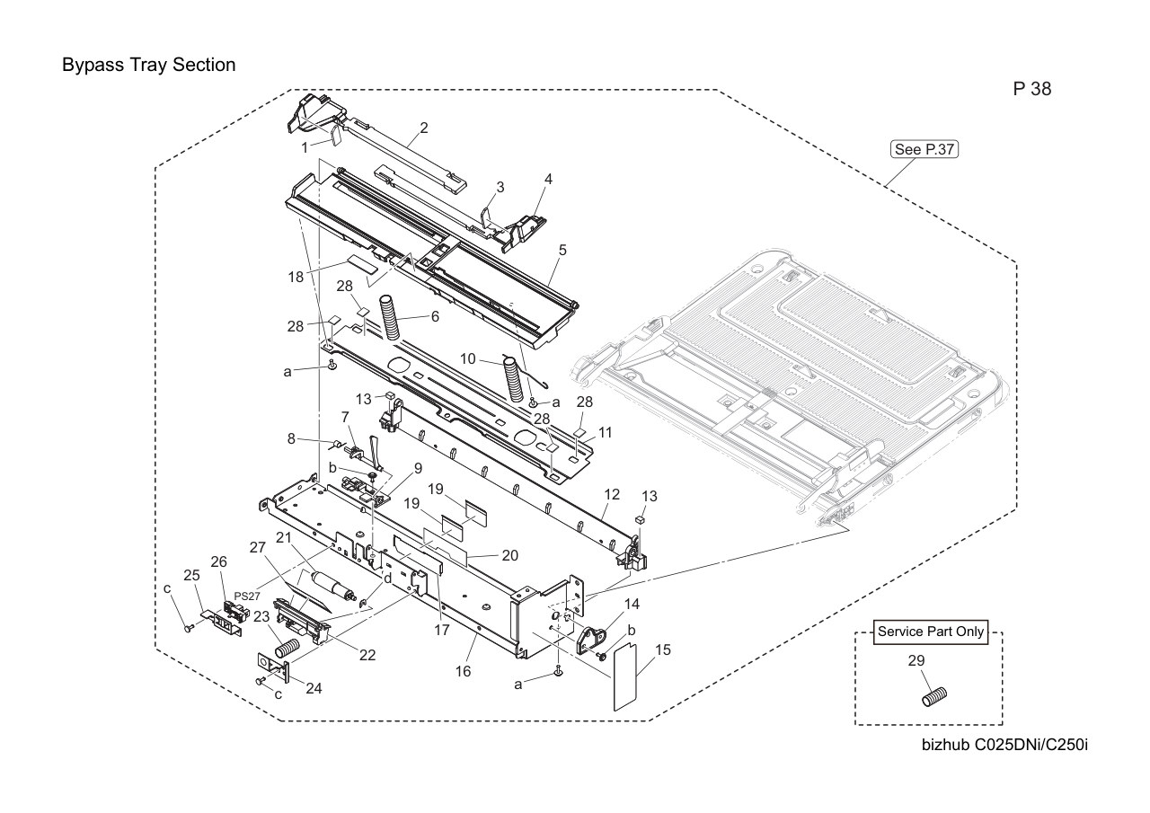 Konica Bizhub C250i Parts