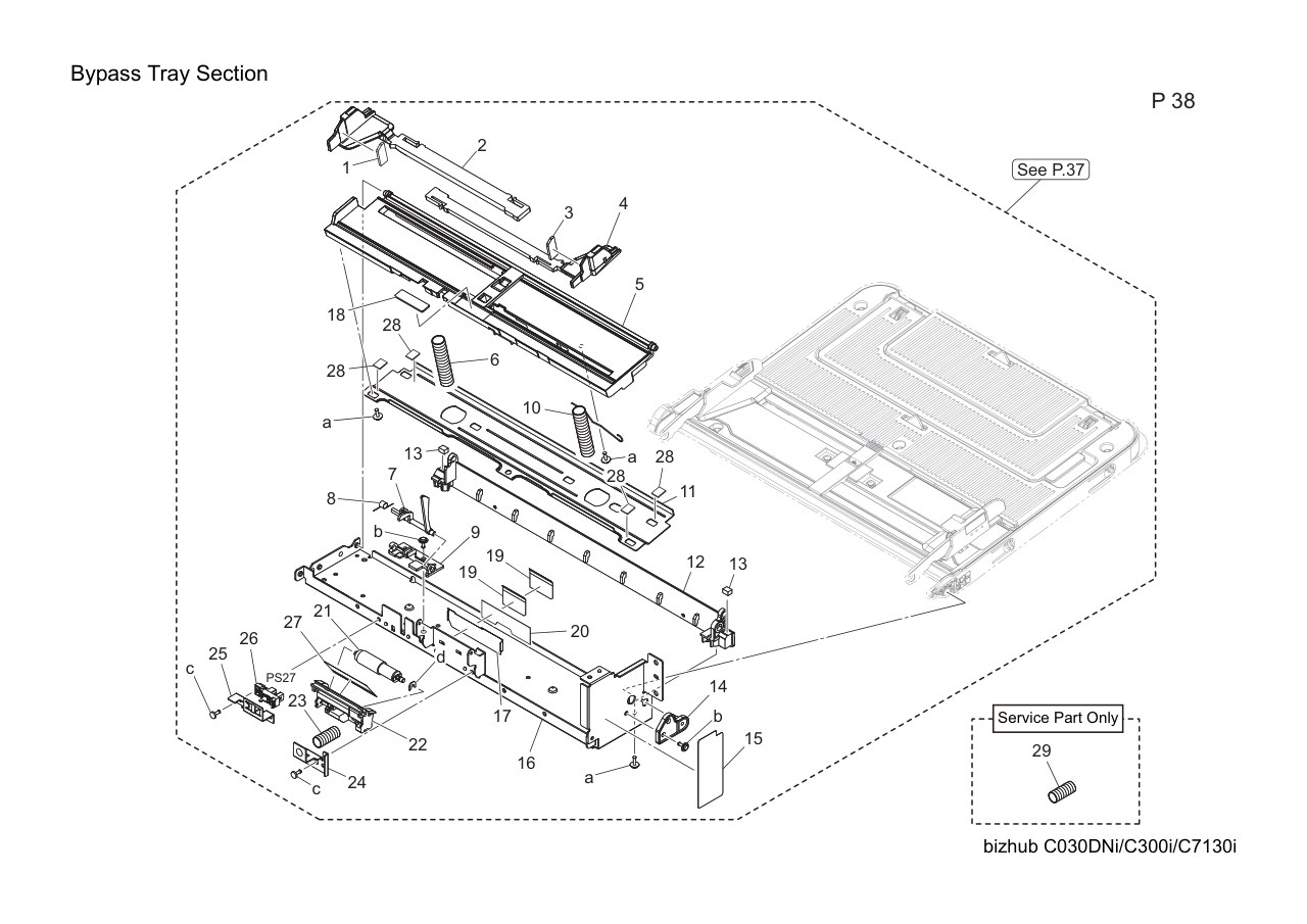 Konica Bizhub C300i Parts