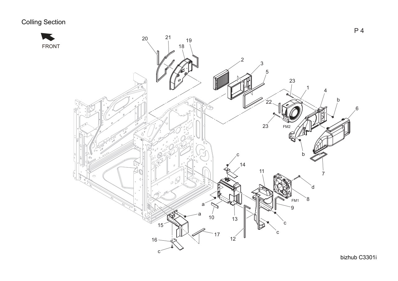 Konica Bizhub C3301i Parts