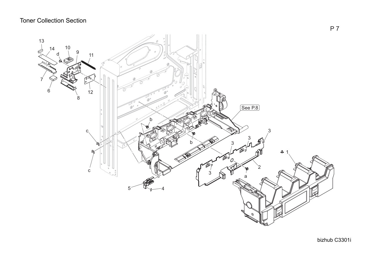 Konica Bizhub C3301i Parts