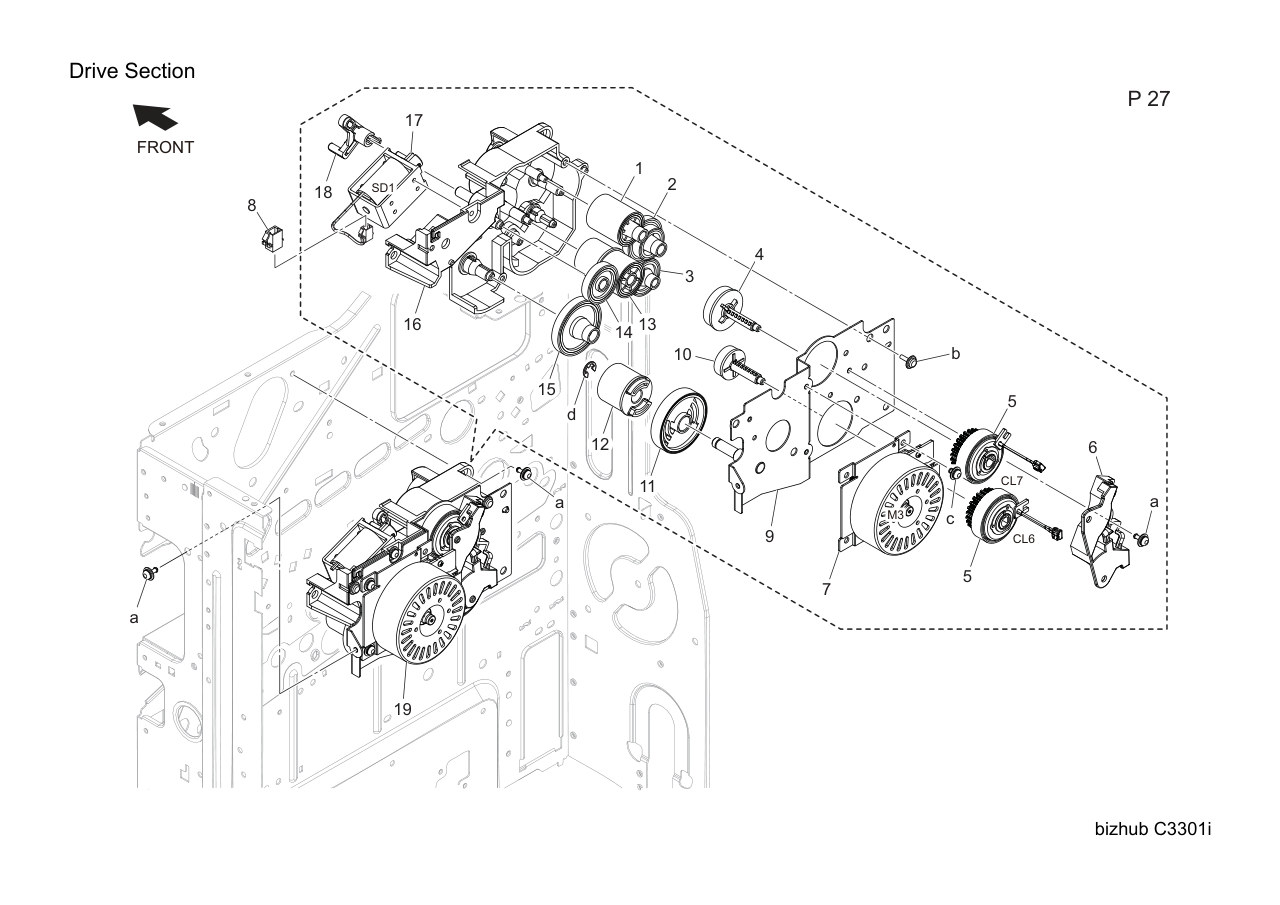 Konica Bizhub C3301i Parts