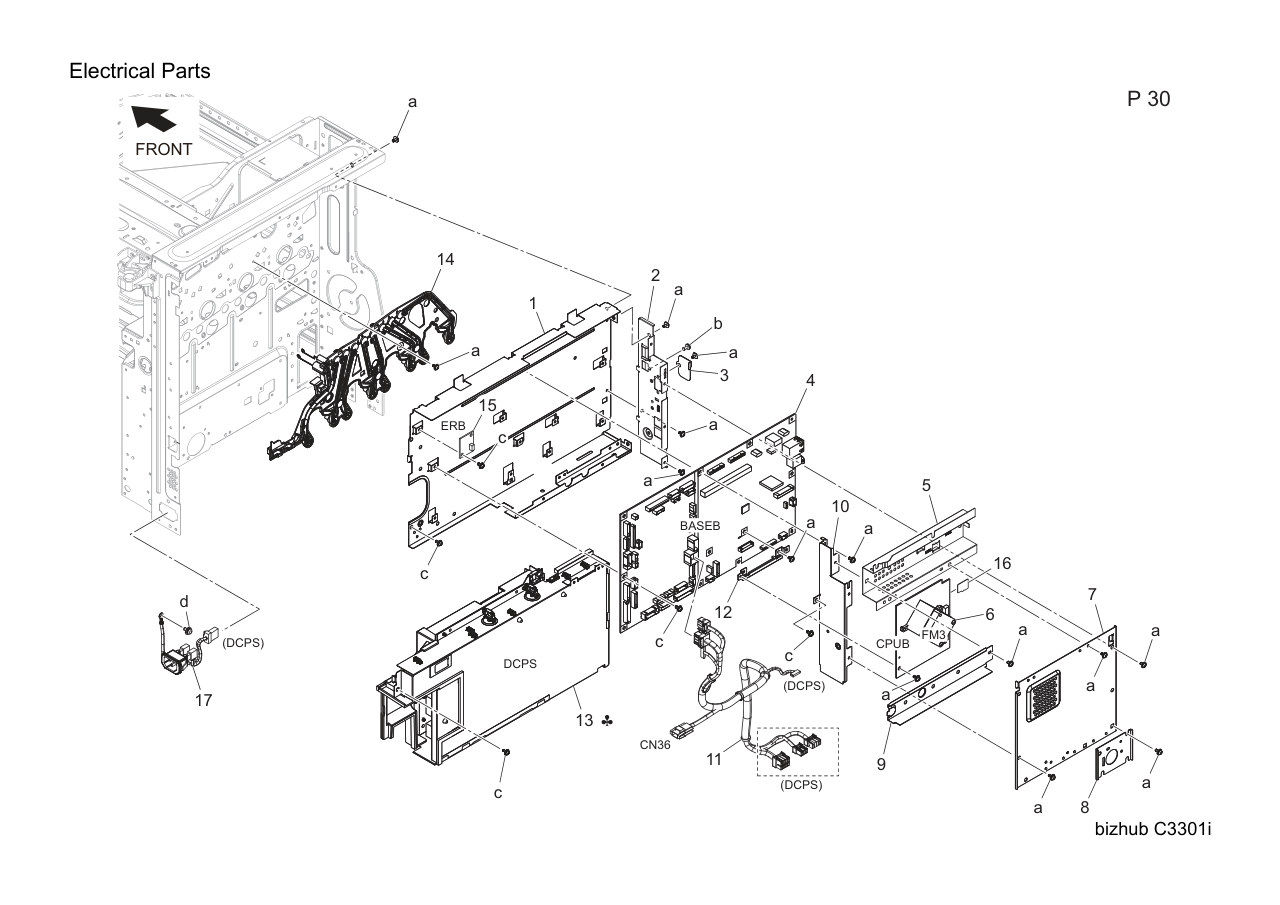 Konica Bizhub C3301i Parts