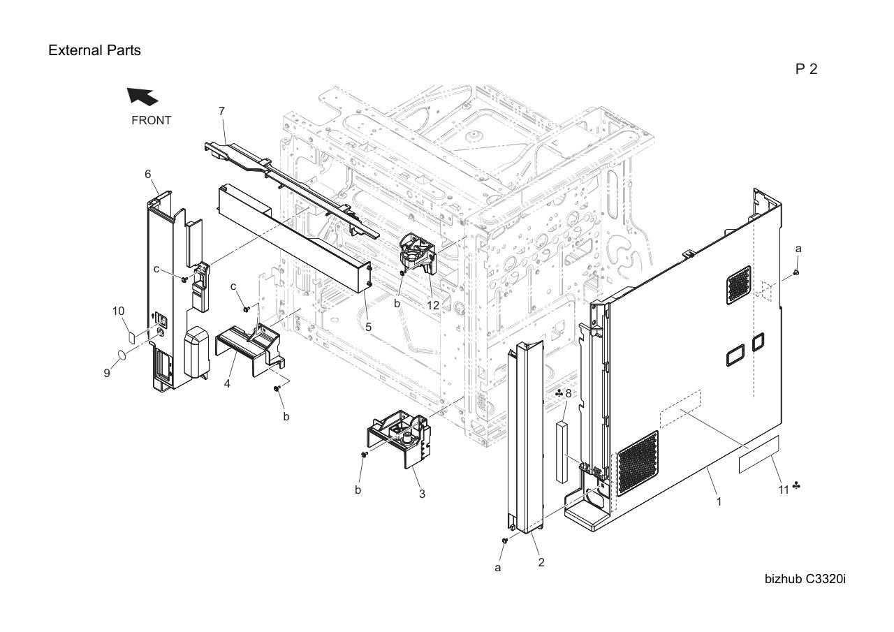 Konica Bizhub C3320i Parts