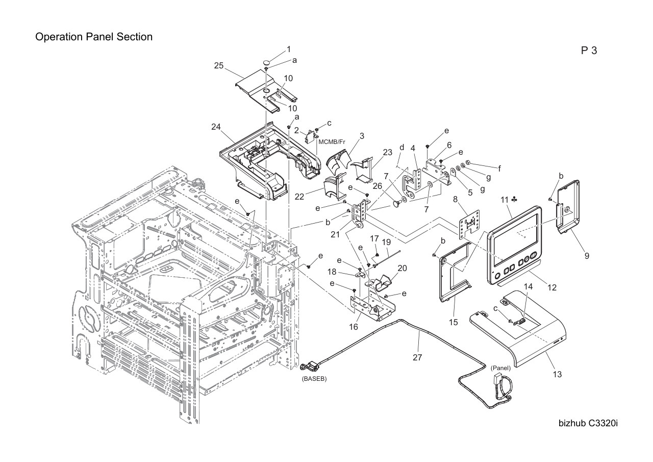 Konica Bizhub C3320i Parts