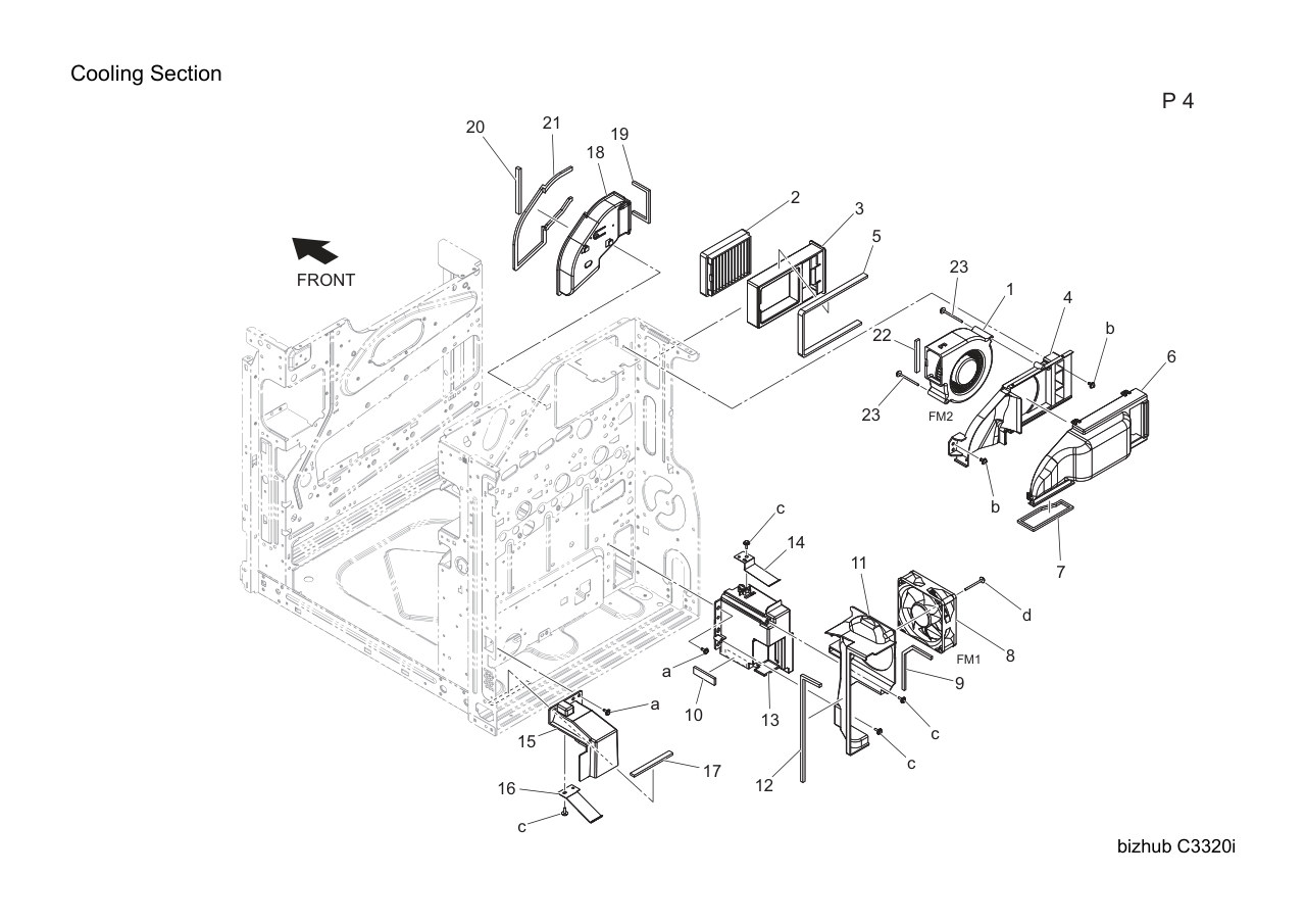 Konica Bizhub C3320i Parts