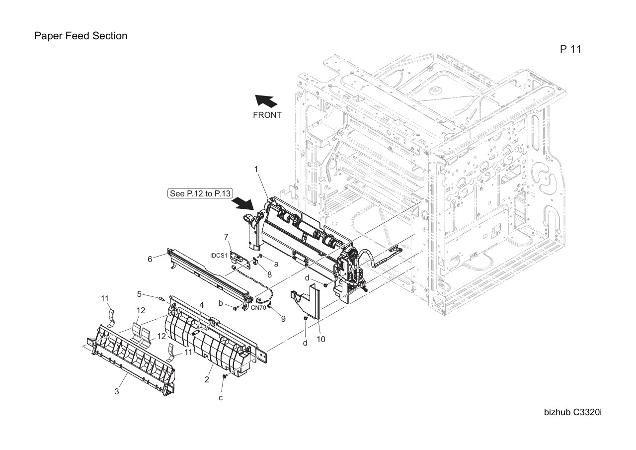 Konica Bizhub C3320i Parts