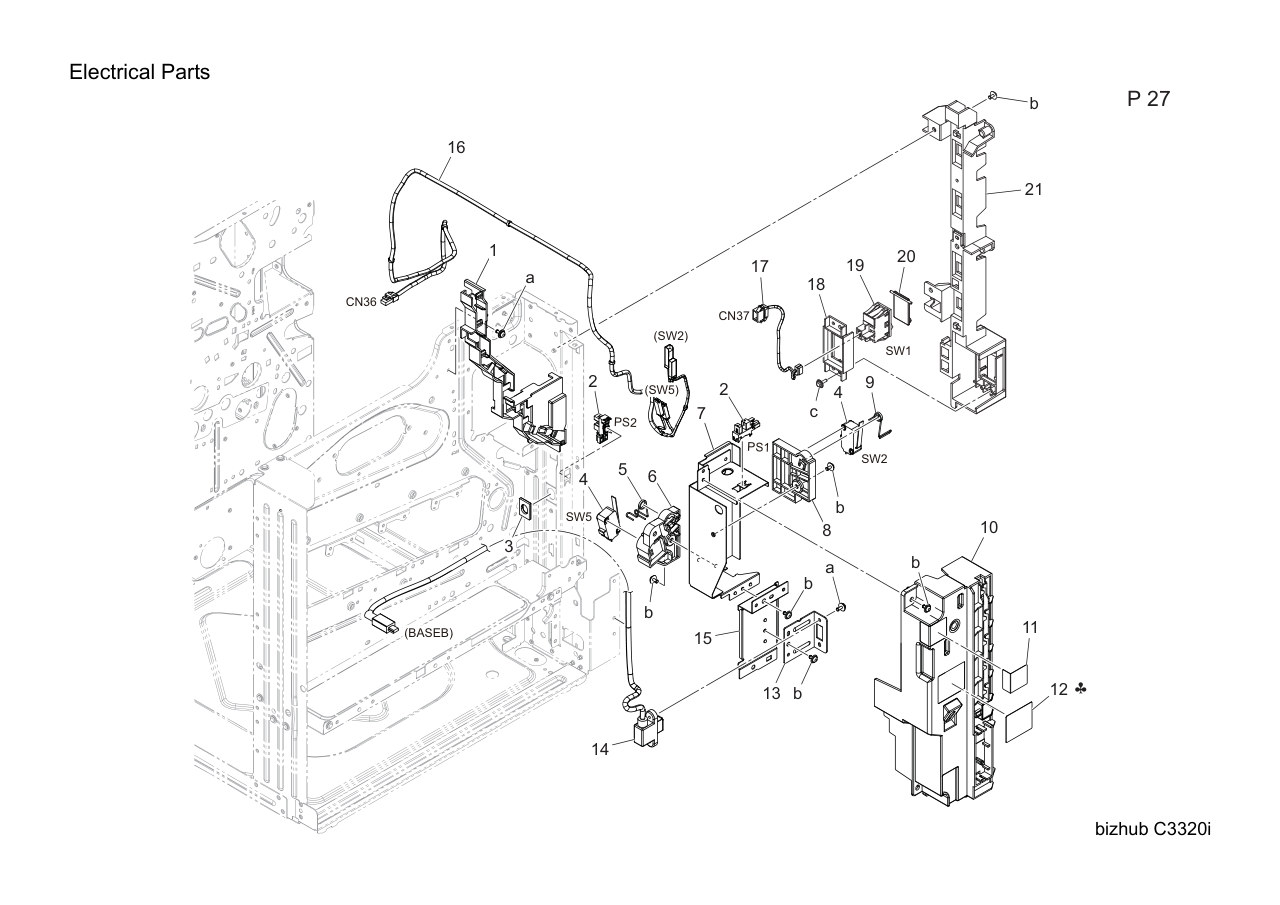 Konica Bizhub C3320i Parts