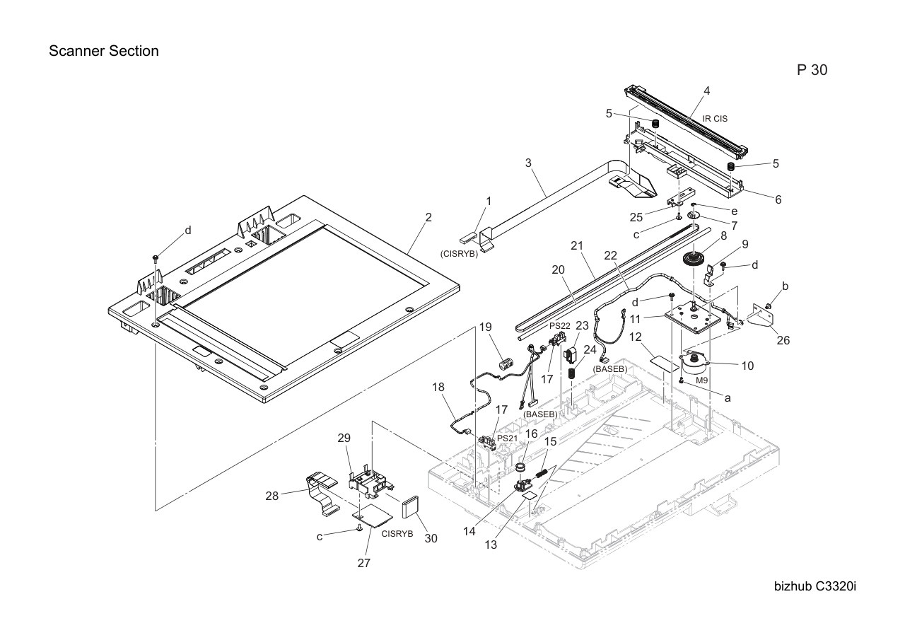 Konica Bizhub C3320i Parts