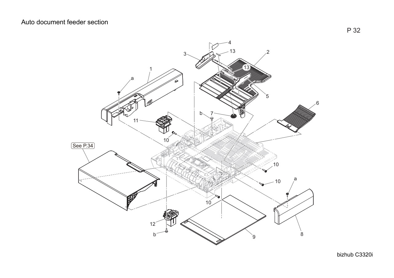 Konica Bizhub C3320i Parts