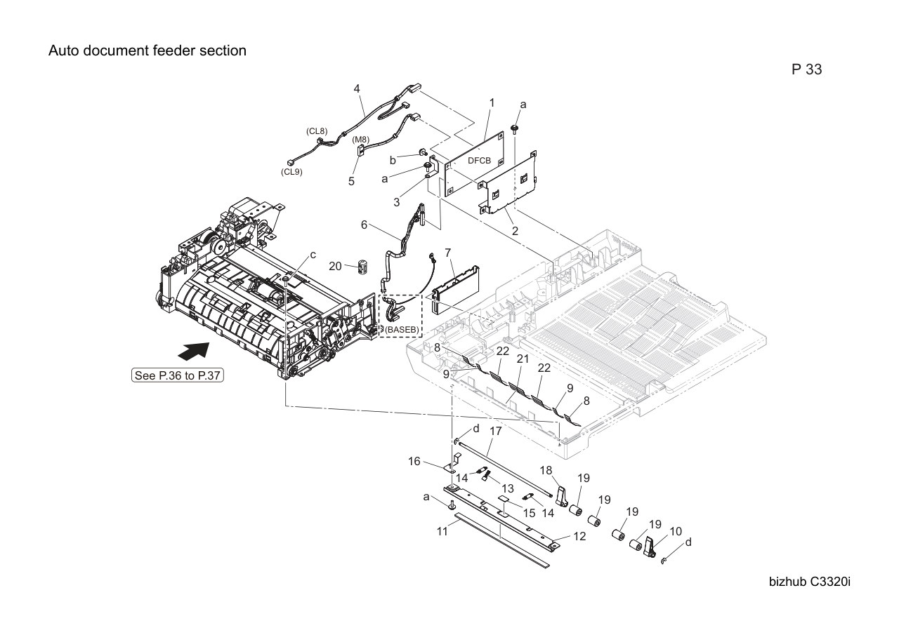 Konica Bizhub C3320i Parts