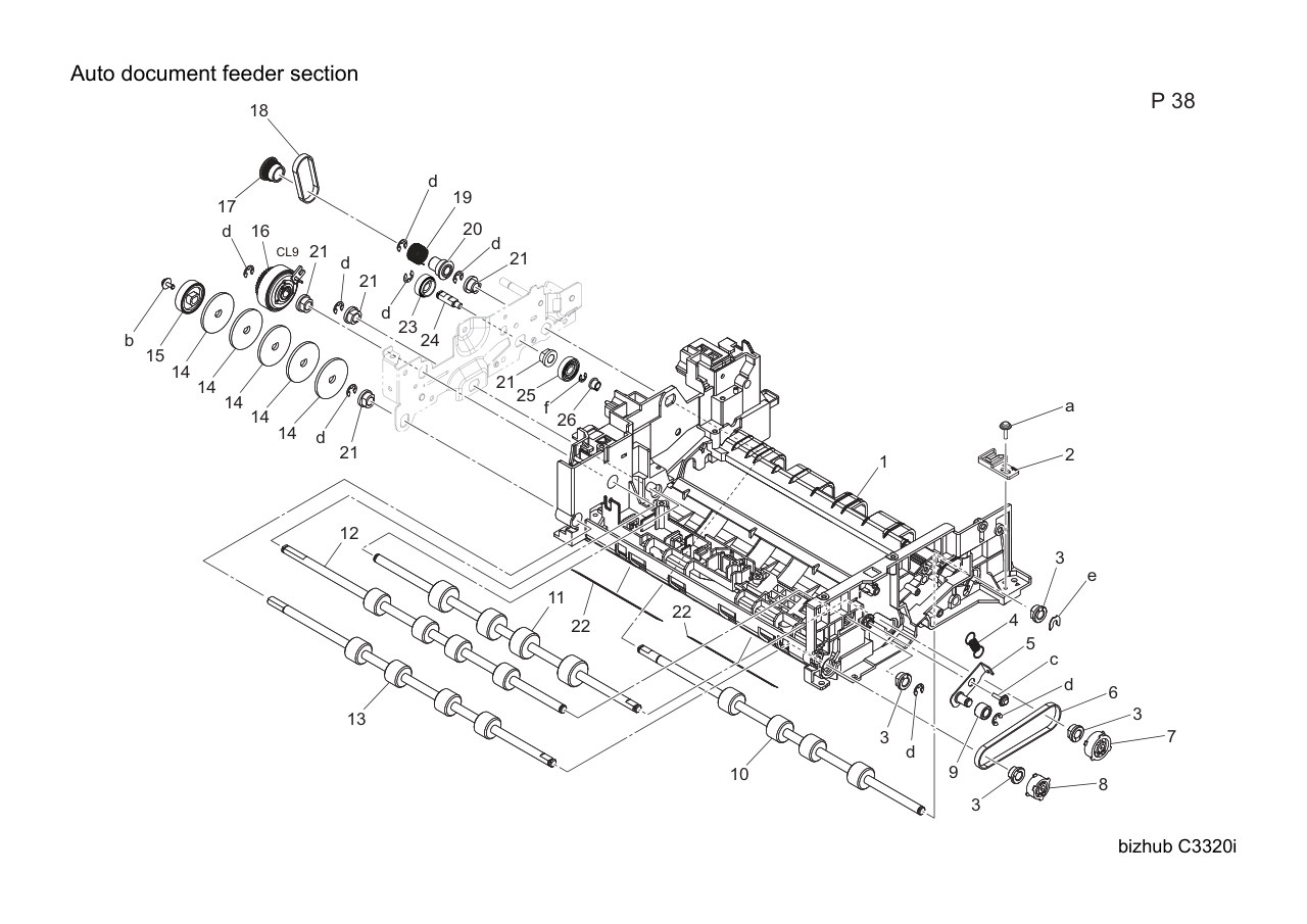 Konica Bizhub C3320i Parts