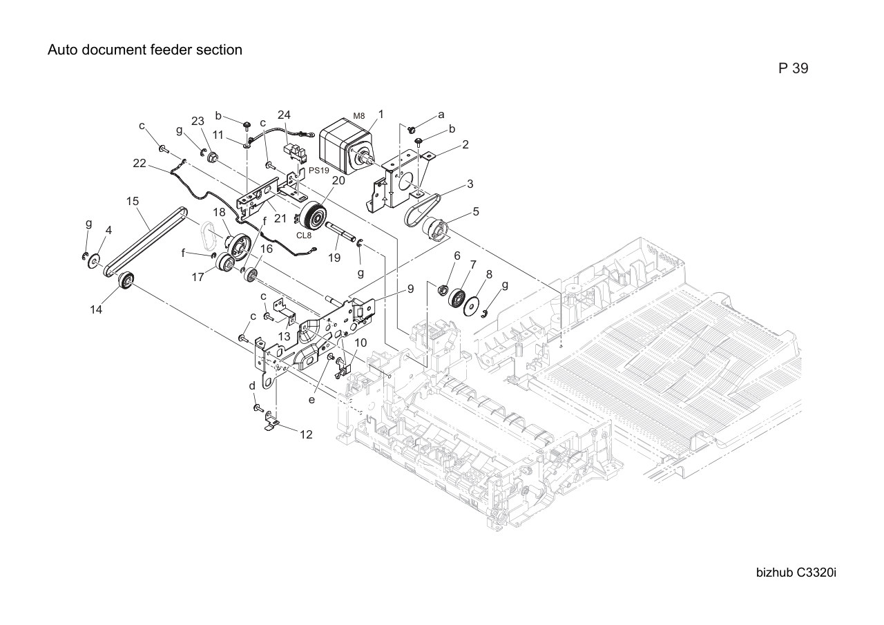 Konica Bizhub C3320i Parts