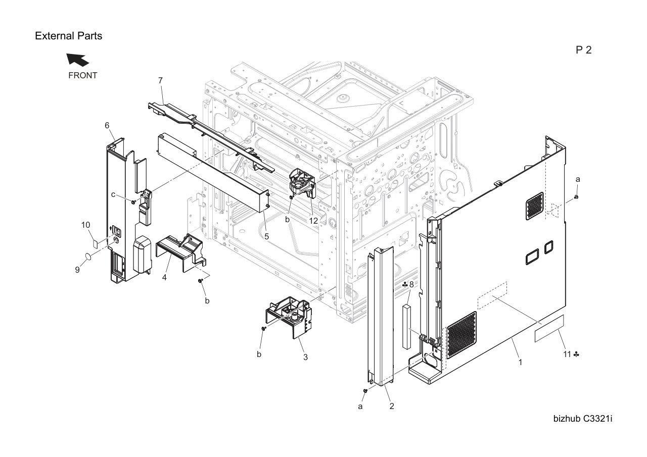 Konica Bizhub C3321i Parts