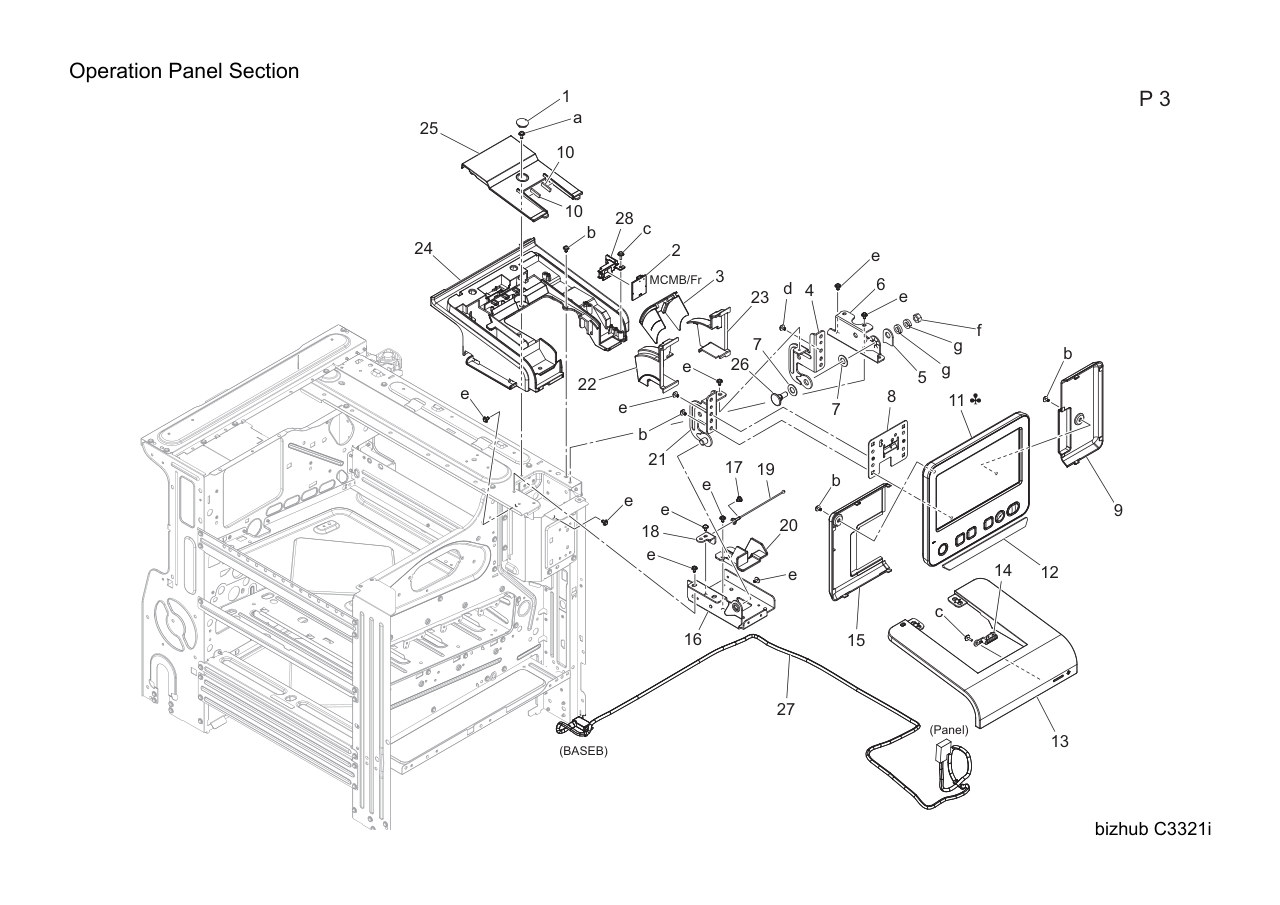 Konica Bizhub C3321i Parts