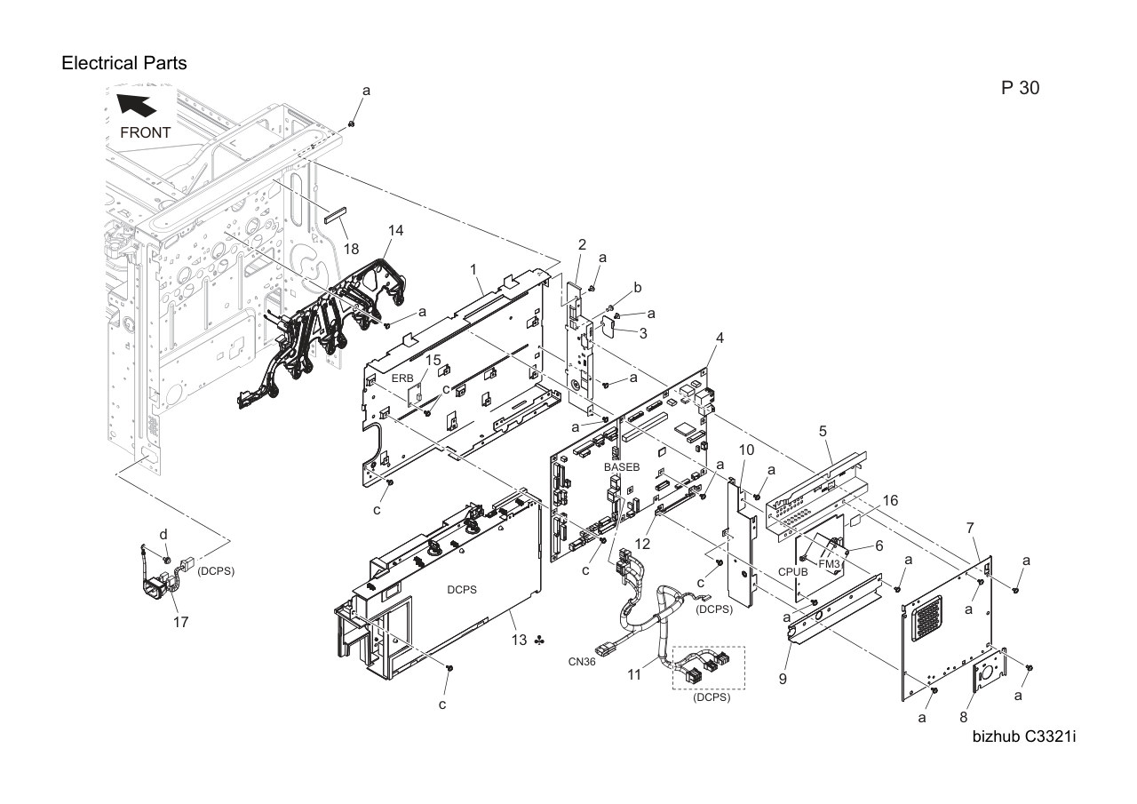 Konica Bizhub C3321i Parts