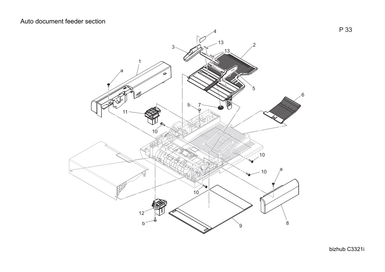 Konica Bizhub C3321i Parts