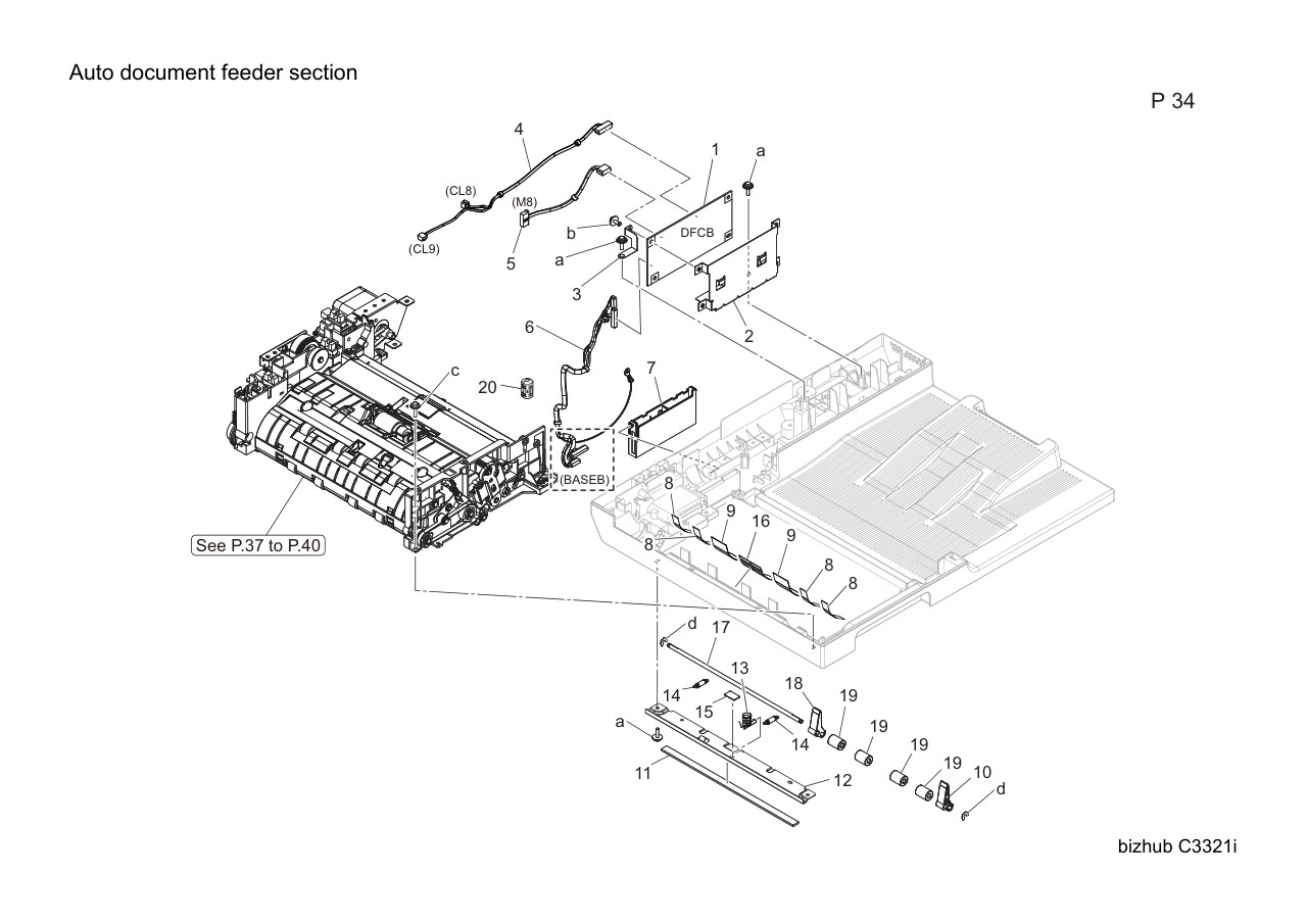 Konica Bizhub C3321i Parts